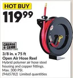 Princess Auto 3/8 in. x 75 Open Air Hose Reel offer