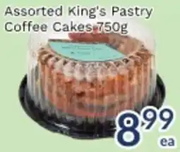 Oceans Fresh Food Market King's Pastry coffee cakes offer