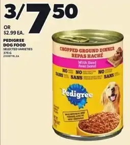 Loblaws Pedigree dog food offer