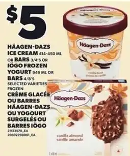 Independent Grocer Häagen-Dazs ice cream or bars offer