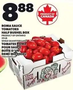 Independent Grocer Roma sauce tomatoes offer