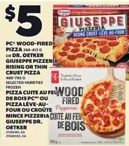Independent Grocer Giuseppe pizzeria wood fired pizza offer