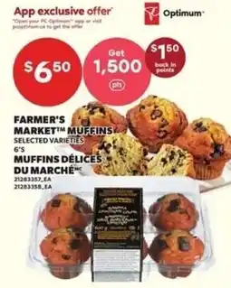 Independent Grocer Farmer's Market muffins selected varieties offer