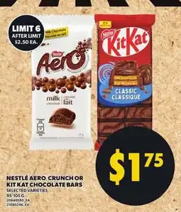 Independent Grocer Nestlé Aero, Crunch or Kit Kat chocolate bars offer