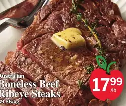 Village Food Markets Australian Boneless Beef Ribeye Steaks offer