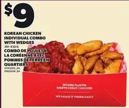 Independent Grocer Korean chicken individual combo with wedges offer