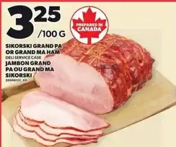 Independent Grocer Sikorski grand pa or grand ma ham offer
