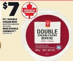 Independent Grocer PC double cream brie offer