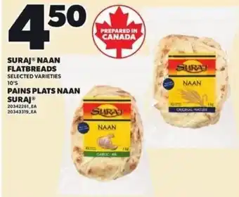 Independent Grocer Suraj naan flatbreads offer