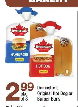 Highland Farms Dempster's Original Hot Dog or Burger Buns offer