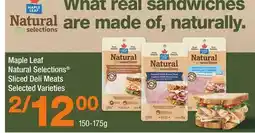Highland Farms Maple Leaf Natural Selections Sliced Deli Meats offer