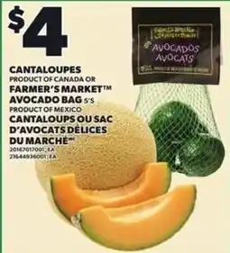Independent Grocer Cantaloupes or Farmer's Market Avocado Bag offer
