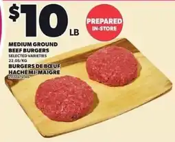 Independent Grocer Medium Ground Beef Burgers offer