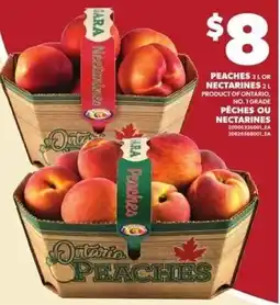 Independent Grocer Ontario Peaches offer