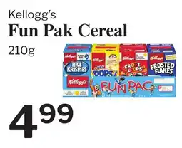 Village Food Markets Kellogg's Fun Pak Cereal offer