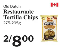 Village Food Markets Old Dutch tortilla chips offer