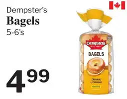 Village Food Markets Dempster's bagels offer