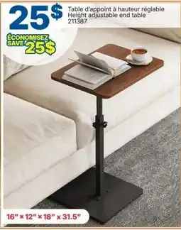Rossy Height adjustable end table offer