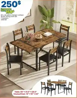 Rossy Rustic dining room set offer