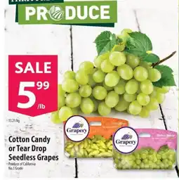 Co-op Grapery Cotton Candy or Tear Drop Seedless Grapes offer