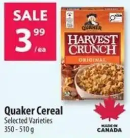 Co-op Quaker Cereal offer