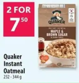 Co-op Quaker Instant Oatmeal offer