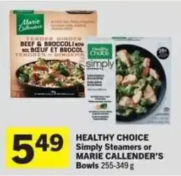 Co-op Healthy Choice Simply Steamers or Marie Callender's Bowls offer