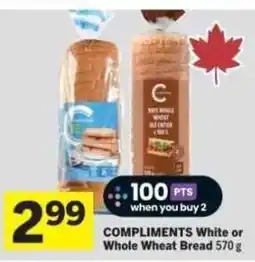 Co-op Compliments White or Whole Wheat Bread offer