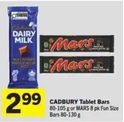 Co-op Cadbury Tablet Bars offer