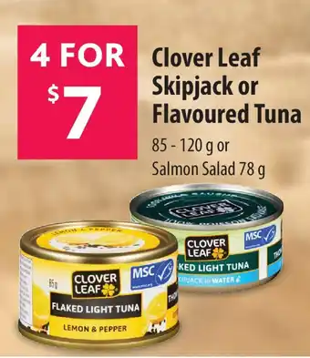 Co-op Clover Leaf Skipjack or Flavoured Tuna offer