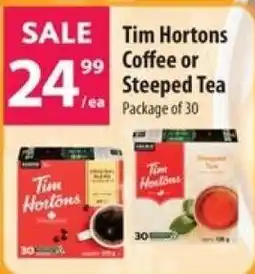 Co-op Tim Hortons Coffee or Steeped Tea offer