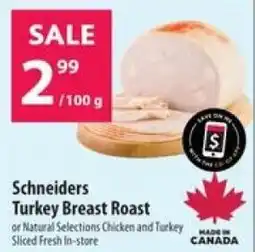 Co-op Schneiders turkey breast roast offer