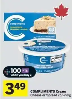 Co-op Compliments Cream Cheese or Spread offer