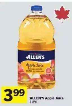 Co-op Allen's apple juice offer