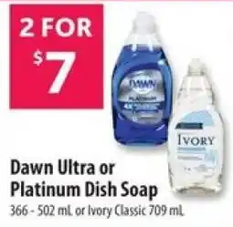 Co-op Dawn Ultra or Platinum Dish Soap offer