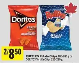 Co-op Ruffles Potato Chips or Doritos Tortilla Chips offer