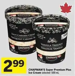 Co-op Chapman's super premium plus ice cream offer