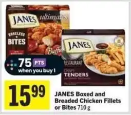 Co-op Janes boxed and breaded chicken fillets or bites offer