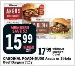 Co-op Cardinal Roadhouse Angus or Sirloin Beef Burgers offer