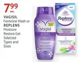 Guardian Pharmacy Vagisil Feminine Wash or Replens Moisture Restore Gel offer