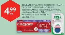 Guardian Pharmacy Colgate total advanced enamel health optic white sensitive pro relief toothpaste offer