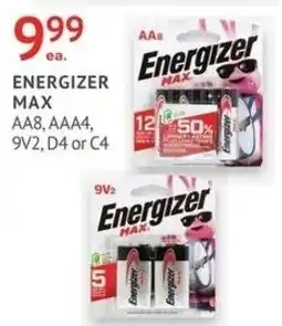 Guardian Pharmacy Energizer max aa3, aaa4, 9v2, d4 or c4 offer