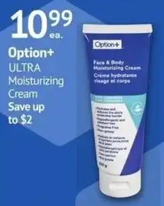 Guardian Pharmacy Option+ ultra moisturizing cream offer