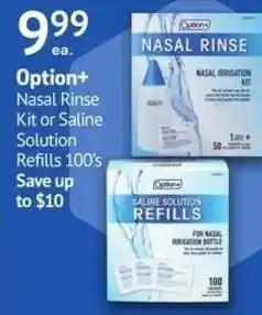 Guardian Pharmacy Option+ Nasal Rinse Kit or Saline Solution Refills offer