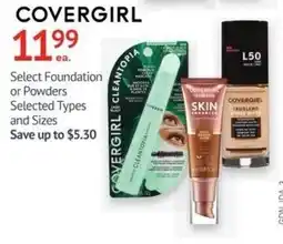 Guardian Pharmacy Covergirl select foundation or powders offer