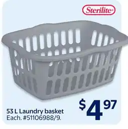 Walmart Sterilite 53L Laundry basket offer