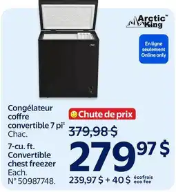 Walmart Arctic King 7-cu. ft. Convertible chest freezer offer