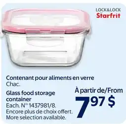 Walmart Starfrit Glass food storage container offer