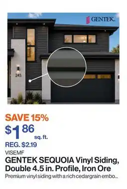 Patrick Morin SEQUOIA Vinyl Siding, Double 4.5 in. Profile, Iron Ore offer