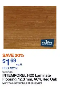 Patrick Morin INTEMPOREL H20 Laminate Flooring, 12.3 mm, AC4, Red Oak offer